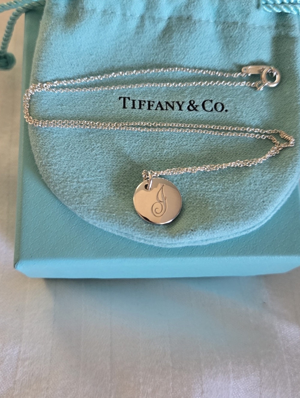SOLD$$Tiffany & Co Initial J Necklace